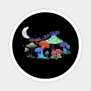 Fantastic Mushrooms and  Fantasy Moon Magnet